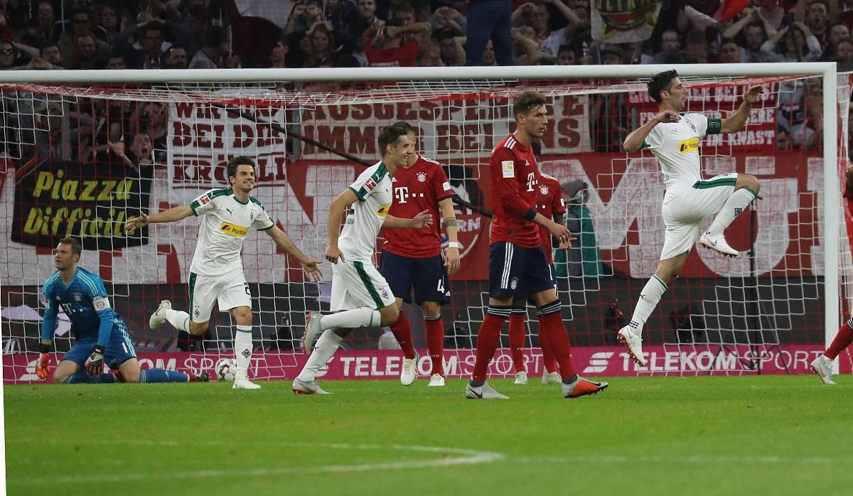 欧冠比赛中法国球队击败门兴格拉德巴赫